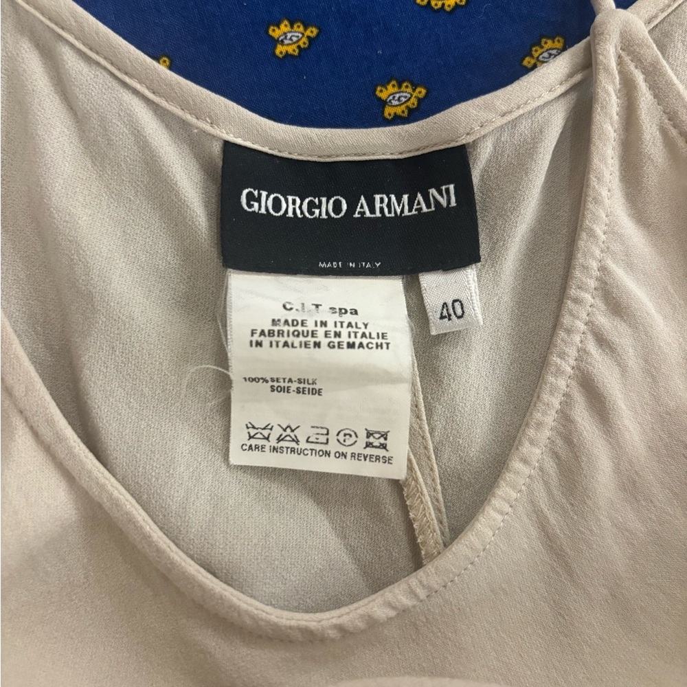 3 Giorgio Armani Ivory Silk Blouses